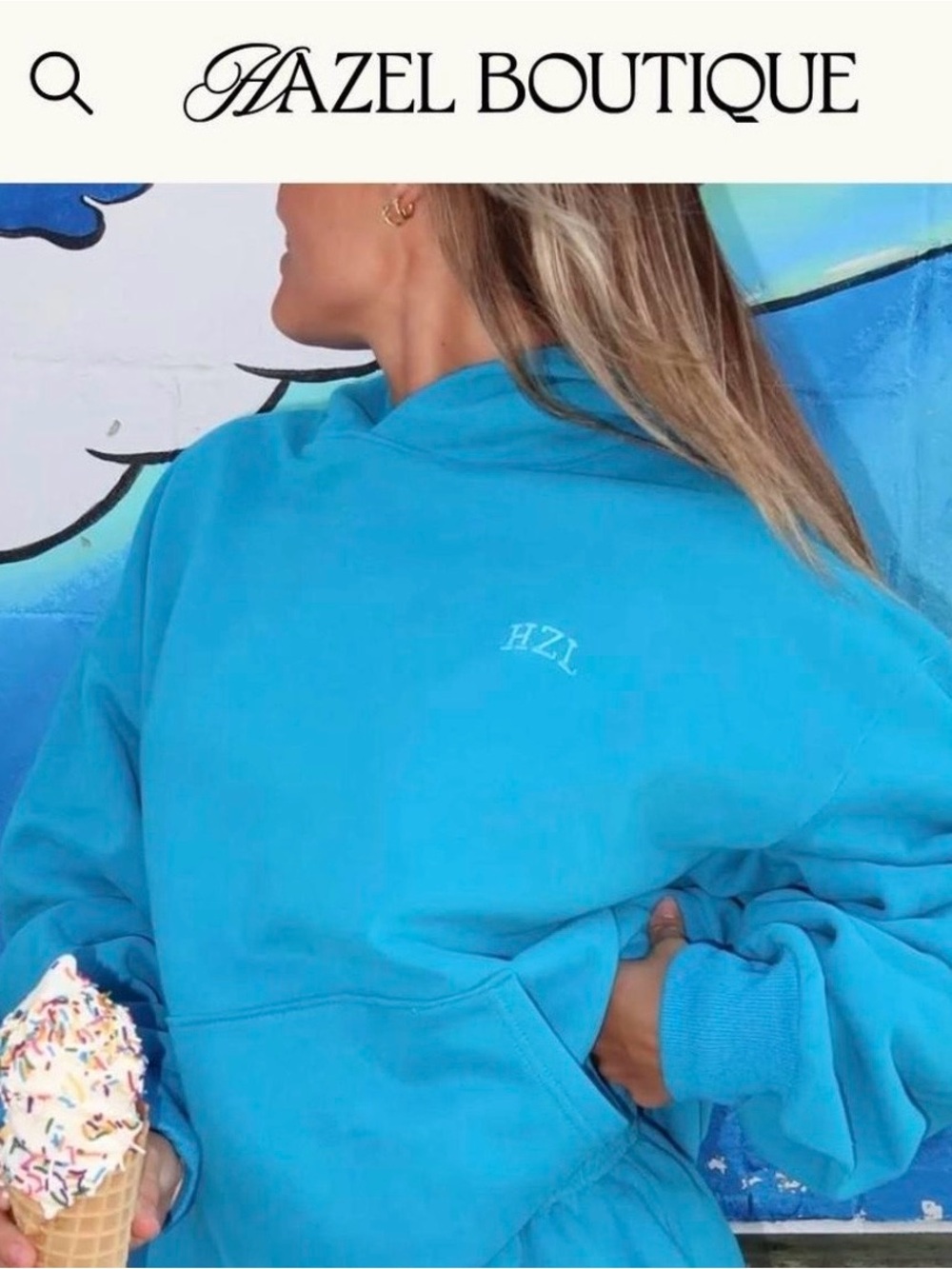 Hazel Boutique HZL Teal Crewneck Hoodie - Women’s Cozy Pullover